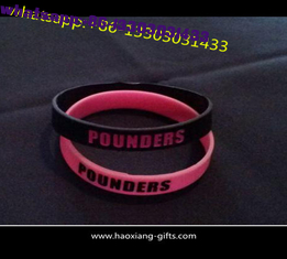 China Punhos/braceletes de borracha feitos sob encomenda relativos à promoção do silicone do logotipo 180*12*2mm fornecedor
