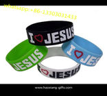 Custom embossed printed logo silicone bracelet/ wristbands as your require color