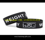 Hot Sale No Minimum Custom Debossed logo 1/2 Inch Silicone Wristbands/bracelet