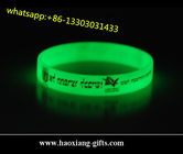 promotional printed logo fashion glowing in the dark silicone wristband/bracelet