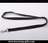 black color custom thermal transfer high end lanyard with logo for promotion