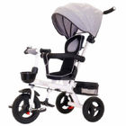New design 360 degree rotation girls baby tricycle / foldable baby 3 wheel trike car