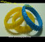 A TINTURA do LAÇO do logotipo da impressão colore braceletes personalizados ajustáveis do silicone fornecedor