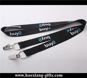 China manufacturer with breakaway and safety hook black lanyard free sample