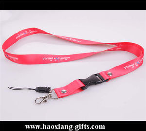 fashion custom design heat transfer printing logo 20*900mm woven mobile lanyard