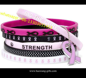 New arrival 1/4 inch embossed logo silicone wristbands/ bracelets