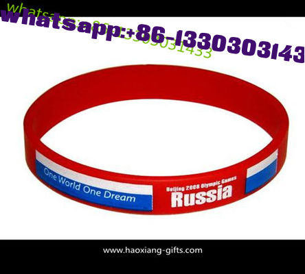 Custom Logo /Size Rainbow Silicone Wristbands/Bracelet With Free Sample