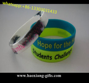 sport custom personalized rubber silicone wristband/bracelet with printing logo