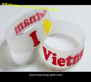 Custom embossed/debossed/printed logo Silicone Wristband/silicone bracelet