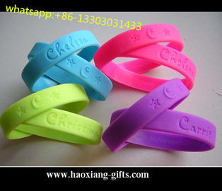 Flag design silicone bracelet baseball football running  rubber wristband