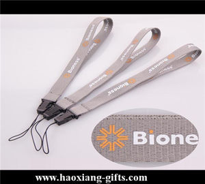 custom size and logo Double layer lanyard with custom logo and metal hook