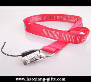 fashion custom design heat transfer printing logo 20*900mm woven mobile lanyard