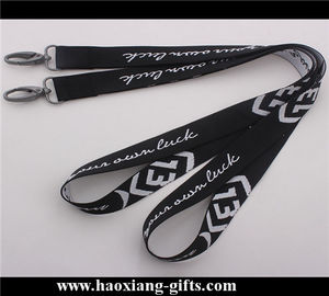 China manufacturer with breakaway and safety hook black lanyard free sample