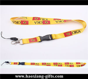 Factory custom 20*900mm sublimation logo polyester lanyard with breakaway buckle